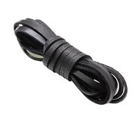 Filo da ricamo, Leather Cords 2m Black Round Flat Multiple Sizes DIY Jewelry Making(Flat 6x2mm)