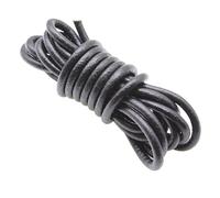 Filo da ricamo, Leather Cords 2m Black Round Flat Multiple Sizes DIY Jewelry Making(Round 5mm)
