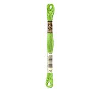 Filo da ricamo Moulinè Spècial DMC matassina 100% cotone ricamo punto croce vari colori (VERDE - VERDE CHIARO, 704)