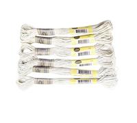 Filo Da Ricamo Set da 6 pezzi filo ricamo metallico ad effetto luce alta lucentezza for punto croce lungo 8 metri matassa a fili(Silver 6PCS)