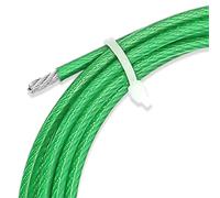 Filo D'acciaio Rivestito in Plastica Cavo metallico in acciaio inossidabile 304 rivestito in PVC verde, diametro 2,0 mm dopo il rivestimento, cavo in flessibile