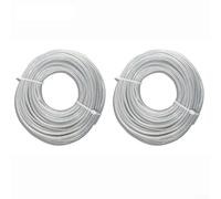 Filo decespugliatore in acciaio compatibile con bobine di diverse dimensioni, tra cui 2,4 mm per 2,7 mm, 3,3 mm, 3,5 mm, 15 m x per 2 rotoli (3,3 mm)