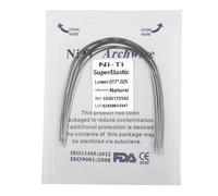 Filo dell'arco NiTi super elastico dentale ortodontico fili rettangolari natural