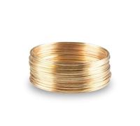 Filo Di Acciaio 50 anelli/1 rotolo di filo acciaio con memoria metallico for la creazione gioielli, braccialetti perline, orecchini, risultati, collane(Light gold)