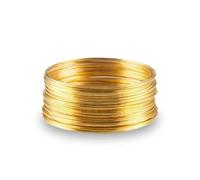 Filo Di Acciaio 50 anelli/1 rotolo di filo acciaio con memoria metallico for la creazione gioielli, braccialetti perline, orecchini, risultati, collane(Gold)