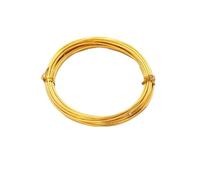 Filo di alluminio 5-10 m di filo alluminio da 1 mm,5 e 2, cordino metallico verniciato colorato for la creazione gioielli fai te, accessori(Light gold 1mm 5m)