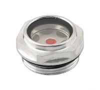 Filo di alluminio d'argento M30x0.5 dell'indicatore di livello dell'olio per il compressore d'aria ed il macchinario idraulico con la chiara finestra di vista dello specchio del pc