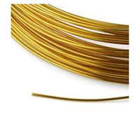 Filo di alluminio Filo di alluminio, processo tessitura fai da te, filo, allumina colorata, creazione piccoli ornamenti(Gold,3mm X 2m)