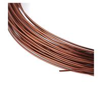 Filo di alluminio Filo di alluminio, processo tessitura fai da te, filo, allumina colorata, creazione piccoli ornamenti(Coffee,2.5mm X 2m)