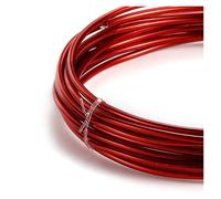 Filo di alluminio Filo di alluminio tondo da 2 a 10 metri, filo metallico in verniciato versatile for accessori fai te for la creazione gioielli(Red,3.0mm x 2Meters)