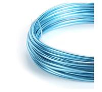 Filo di alluminio Filo di alluminio tondo da 2 a 10 metri, filo metallico in verniciato versatile for accessori fai te for la creazione gioielli(Sky Bule,1.5mm x 5Meters)
