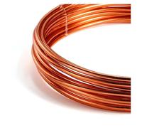 Filo di alluminio Filo di alluminio tondo da 2 a 10 metri, filo metallico in verniciato versatile for accessori fai te for la creazione gioielli(Rose Gold,1.2mm x 10Meters)