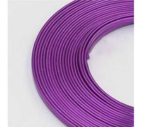Filo di alluminio piatto da 4 m, 5 mm x 1 mm, for gioielli fai da te - Filo malleabile for lavori artigianali in più colori, 1 pezzo(Purple)