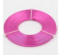 Filo di alluminio piatto da 4 m - Filo malleabile da 5 mm x 1 mm for progetti fai da te, creazione di gioielli e scultura, 1 pezzo(Pink)