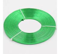 Filo di alluminio piatto da 4 m - Filo malleabile da 5 mm x 1 mm for progetti fai da te, creazione di gioielli e scultura, 1 pezzo(Green)