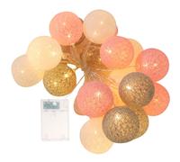 Filo di cotone a LED con filo a sfera, leggero, decorativo, romantico, fata,