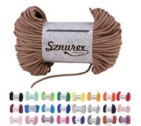 Filo di cotone macramè, 5 mm x 100 m, perfetto per fai da te, per filo macramè con oltre 50 colori, certificato Oeko-TEX, cordoncino di cotone (whisky, 5 mm/100 metri)