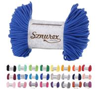 Filo di cotone macramè, 5 mm x 100 m, perfetto per il fai da te, filato per filo macramè con oltre 40 colori, certificato Oeko-TEX, cordoncino di cotone, filato di cotone con anima in poliestere da 5