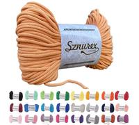 Filo di cotone macramè, 5 mm x 100 m, perfetto per il fai da te, filato per filo macramè con oltre 40 colori, certificato Oeko-TEX, cordoncino di cotone, filato di cotone con anima in poliestere da 5