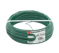 Filo di ferro zincato Ø3,1mm, 100m PVC verde, recinzione e giardino | Supporto per piante rampicanti e tende da esterno, modellabile, resistente e durevole