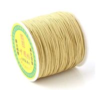 Filo di filo in nylon da 0,8 mm per perline da 100 m e rotolo in macramè, per annodatura cinese, per collane fai da te e bracciali, creazione di gioielli, colore: cachi scuro