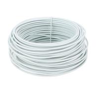 Filo di legame del ferro zincato Filo in metallo flessibile flessibile per il cavo di telecomunicazione in PVC 1,5 mmx20m bocche rotonde (Bianco)