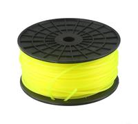 Filo di nylon per decespugliatore, quadrato, giallo, per decespugliatori, progettato per un uso a lungo termine, 3 mm x 100 m