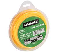 Filo di nylon - stella 3 mm e 60 m, resistente e durevole, ideale per giardinaggio e fai da te. Perfetto per annodare e tenere i materiali. *