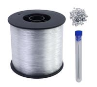 Filo di nylon trasparente da 0,8 mm, resistente agli strappi, 200 m, monofilamento trasparente, filo in nylon resistente, per appendere, filo invisibile, decorazione per artigianato, angelo