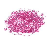Filo di Perle Decorative 10 m Stringa di Perline di Perle in ABS Ghirlanda di Perle Rotonde per Decorazioni di Alberi di Natale, Matrimoni, Bouquet, Costumi ECC. (Rosa Rossa)