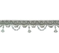 Filo Di Perline Con Bordo In Gimp, Colore# 049 - GRIGIO ARGENTO [27 Yarde]