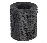 Filo di rafia per artigianato, rotolo da 210 m, adatto per lavori a maglia fatti a mano (nero)