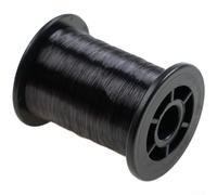 Filo di rame da 0,1 mm per la costruzione di mosche, rotolo da 60 m, materiale per il corpo della ninfa, oro, nero, argento, blu, oliva, rosso, viola, marrone, caffè, arancione, gancio da pesca (nero)