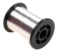 Filo di rame da 0,1 mm per legare mosche, rotolo da 60 m, materiale per il corpo della ninfa, oro, nero, argento, blu, oliva, rosso, viola, marrone, caffè, arancione, ami da pesca (argento)