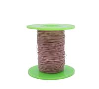 Filo di rame placcato argento PTFE da 5-20 m | Filo Litz ultra sottile da 25-34 AWG for fai da te elettrico, classificazione AFR250(Brown,5M_34AWG-(0.012MM2))