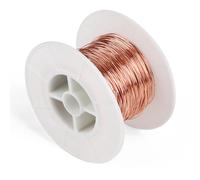 Filo Di Rame Puro Nudo, Ø 0.5Mmx50M, T2 Filo Rame Non Smaltato per Saldatura, Es