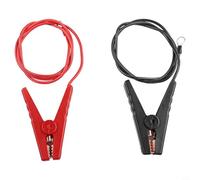 Filo di recinzione elettrica da 91 cm, con clip a coccodrillo, per caricabatterie per recinzione solare e kit di recinzione elettrica, cavo in rame rosso e nero per cortile agricolo