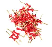 Filo di seta in metallo Farfalla annodato decorazione ornamentale per Ciuccio Pane snack Confezione di snack 50 PCS Robusto e redditizioOperazione Facile