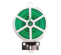 Filo di supporto per piante da giardino con anima in acciaio flessibile e copertura in plastica, taglierina integrata per una facile regolazione della lunghezza, per piante e gestione dei cavi