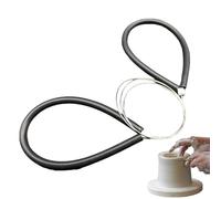 Filo di taglio di argilla preciso: utensile da taglio una comoda tornette a doppia maniglia, officina in ceramica | Accessorio professionale in ceramica per modellazione, scultura, iniziato
