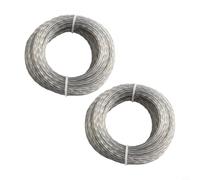 Filo di taglio in nylon rinforzato con nucleo efficiente per erba e taglio da 2,0 mm a 3,0 mm di diametro 15 metri per bobina, due rotoli (15 m x 2 mmx 2 pezzi)