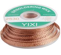 Filo Dissaldante a Treccia,1,5 m x 2,5 mm larghezza Treccia di Stoppino per Saldare,Rimuovere la Saldatura,Trecciola dissaldante,Treccia di Stoppino per Saldare con Alta Capacità di Assorbimento