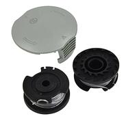 Filo e copertura per decespugliatore, bobina di ricambio + tappo per Bosch Easy Grass Cut 23 26 18 18-230 18-260 18-26 F016800569 F016800385 F016F05320, 2 x 1,6 mm 4 m +1 x S. copertura piscina