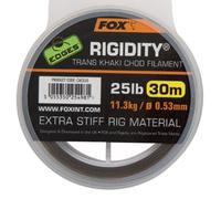 Fox Edges Rigidity Chod Filamento 30 m Trans/Kaki - Cavo per la pesca alla carpa - Cavo per la pesca alla carpa - Vano per la carpa e la carpa, diametro/portata: 0,57 mm / 30 lb / 13,64 kg di