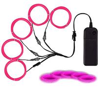 Filo EL, riduzione del rumore, filo di luci al neon 5 in 1 m, filo elettroluminescente per Halloween, Natale, decorazioni fai da te... (rosa)