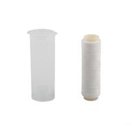 Filo elastico da pesca con dispenser in plastica, progettato per avvolgere in modo sicuro esche morbide sugli ami, nessun nodo necessario per migliori risultati di pesca (0,25 mm 100 m)