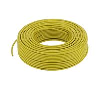 Filo Elettrico Cavo di Prolunga Tondo in Alluminio a 7 Conduttori Accessori di Alimentazione BLVV 1x10 AC300V 100 Metri Cavo Isolato in PVC Giallo per Elettrodomestici Piccoli