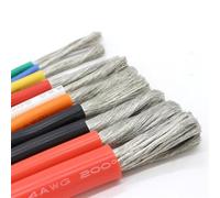 filo elettrico, Cavo flessibile in rame e silicone da 1 metro 5 metri, ultra morbido, isolante in 30 AWG 10, resistente al calore, connettore for cavo(Red,1Meter 22AWG)