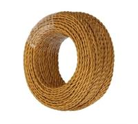 filo elettrico, Cavo for lampada a sospensione, cavo for 2 * 0,75 mm, manicotto in tessuto intrecciato, rame multicolore, diverse dimensioni(Gold,5m 2X0.75)