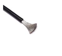 filo elettrico, Cavo for pannelli solari con batteria da 1 metro, filo in silicone flessibile e morbido, cavi elettrici resistenti al calore, connettore 30 AWG a 20(Black 1meter,18AWG)